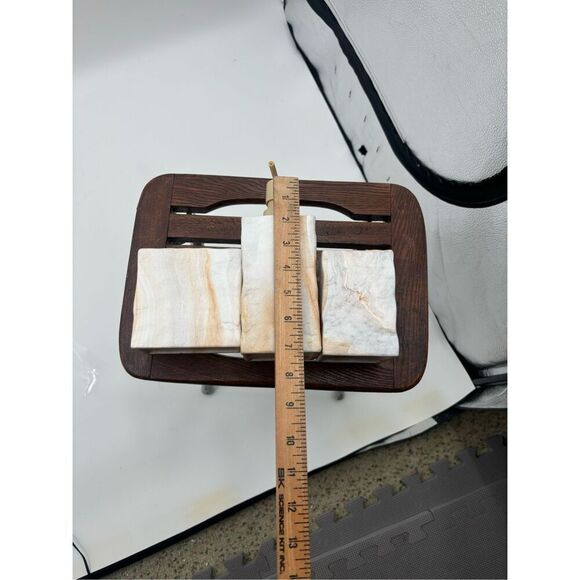 Soap Dispenser and Bathroom Accessory Trio – Faux Sandstone Look - Picture 7 of 7